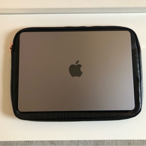 Kikki.K 13” Black Croc Leather Laptop Case - Picture 8 of 9